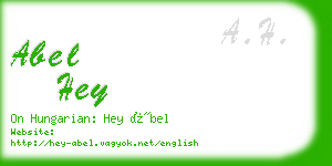 abel hey business card